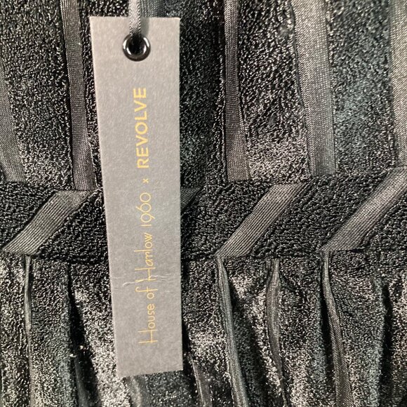 House of Harlow 1960 Revolve Adelita Dress Black L NWT - Picture 9 of 11